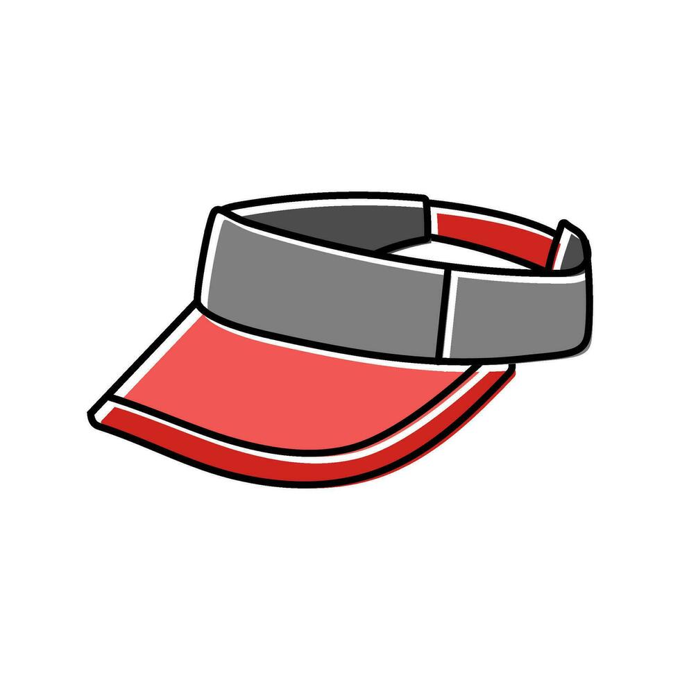 vizier hoed pet kleur icoon vector illustratie