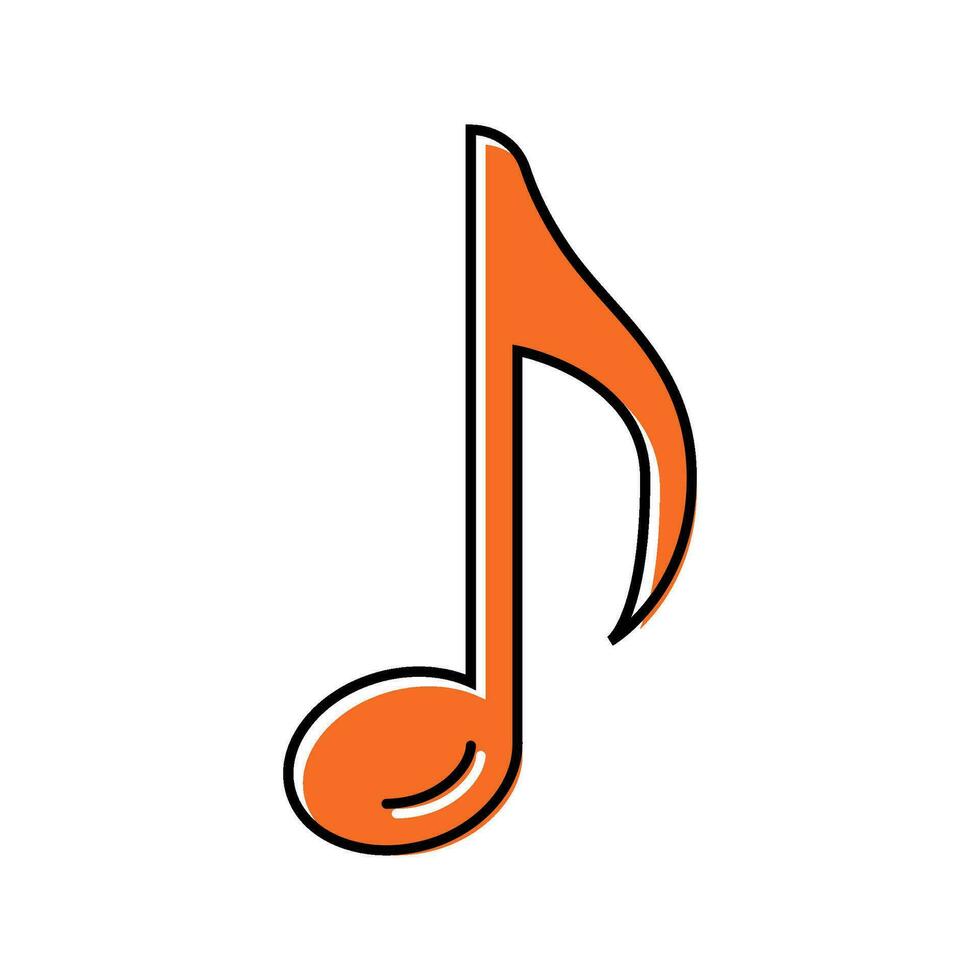 retro radio muziek- karakter kleur icoon vector illustratie