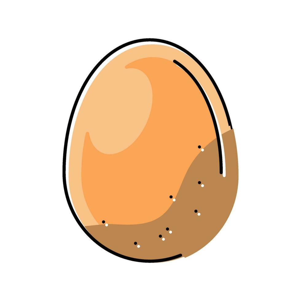 ei voedsel kip kleur icoon vector illustratie