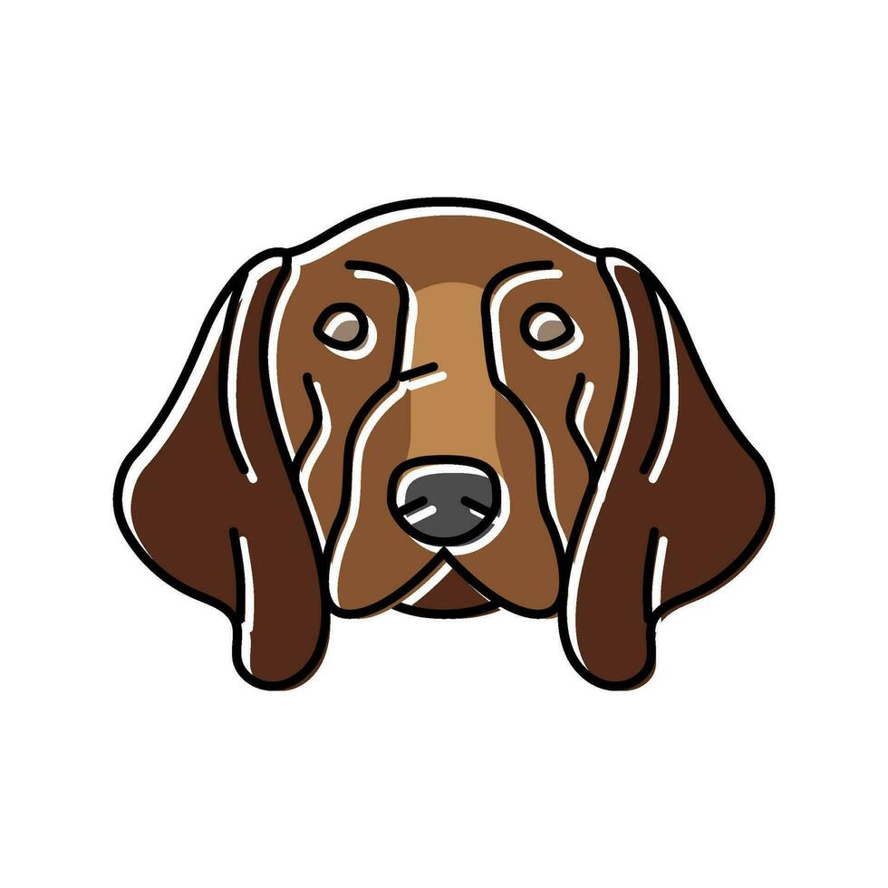 Duitse kortharig wijzer hond puppy huisdier kleur icoon vector illustratie