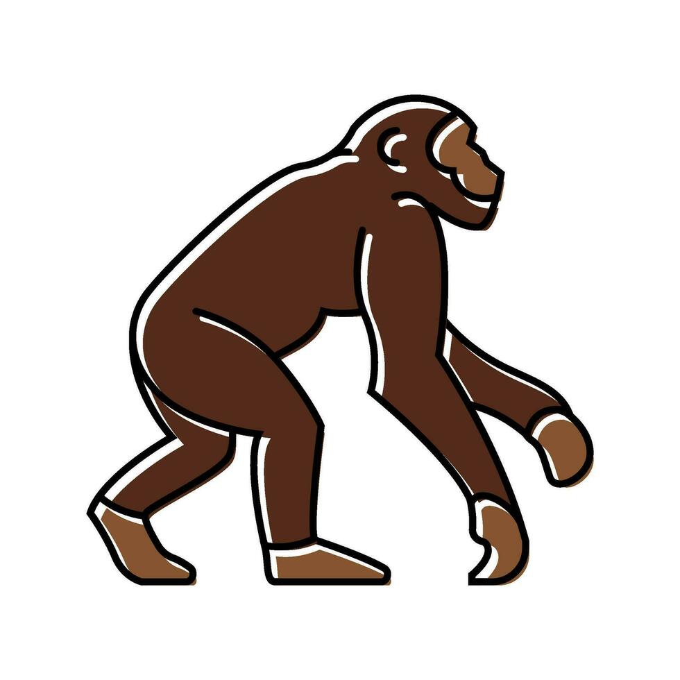 primaat voorvaders menselijk evolutie kleur icoon vector illustratie