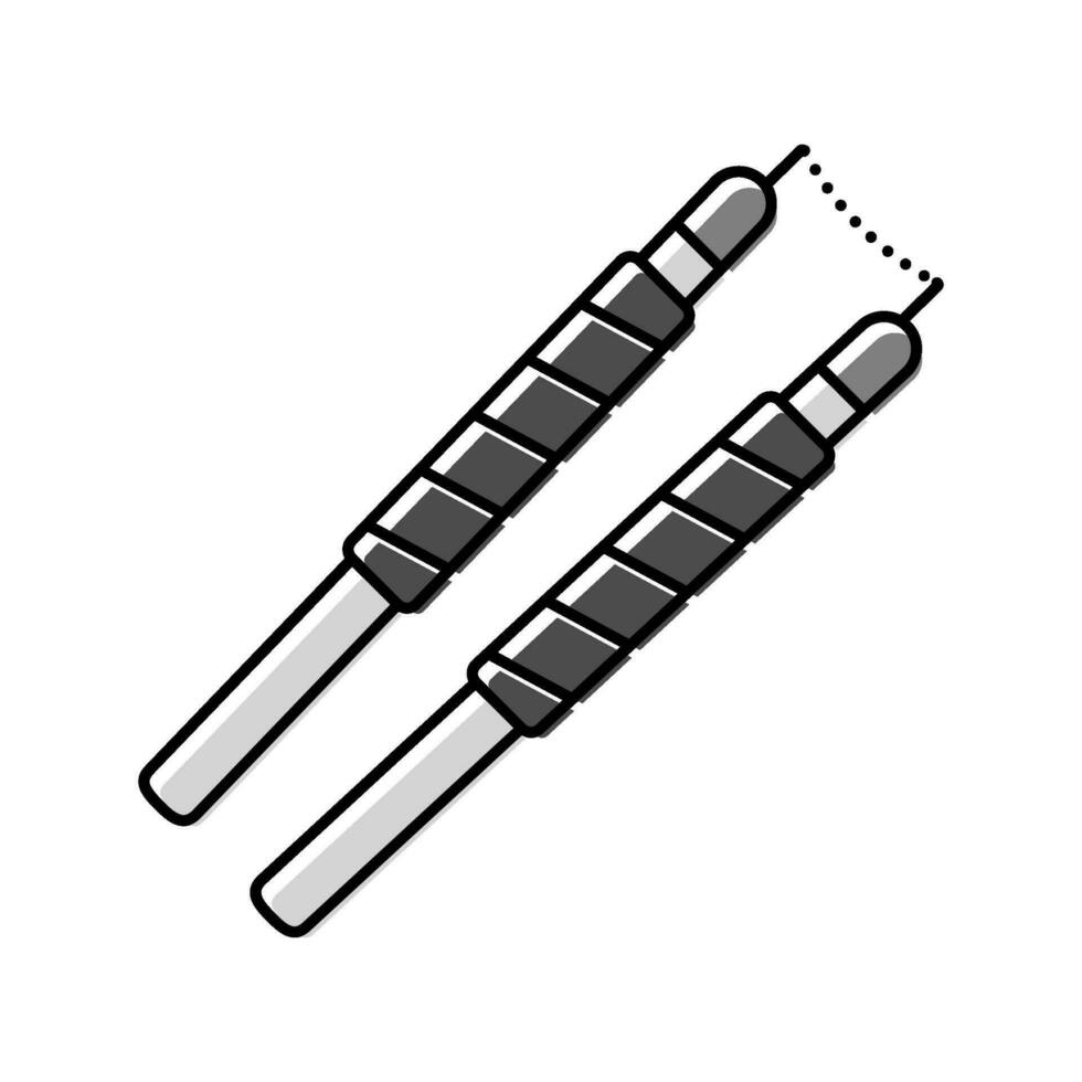 nunchucks wapen leger kleur icoon vector illustratie