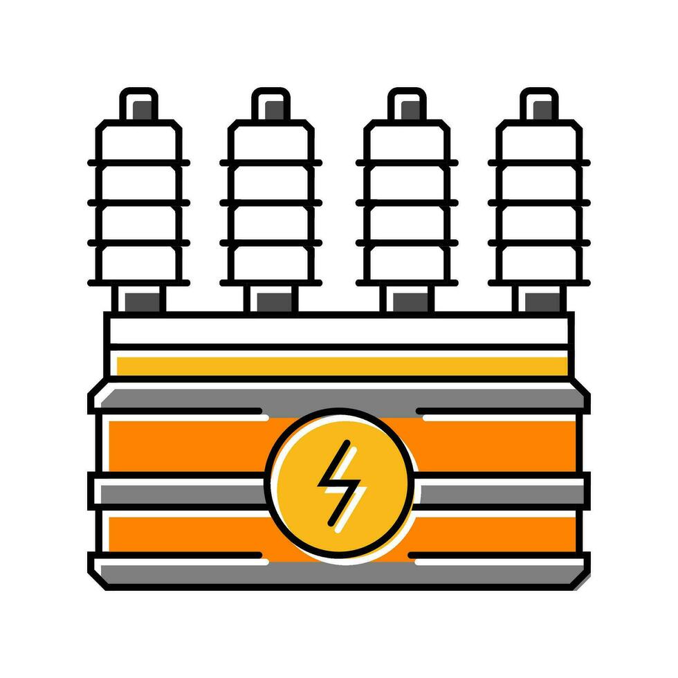 energie elektriciteit kleur icoon vector illustratie