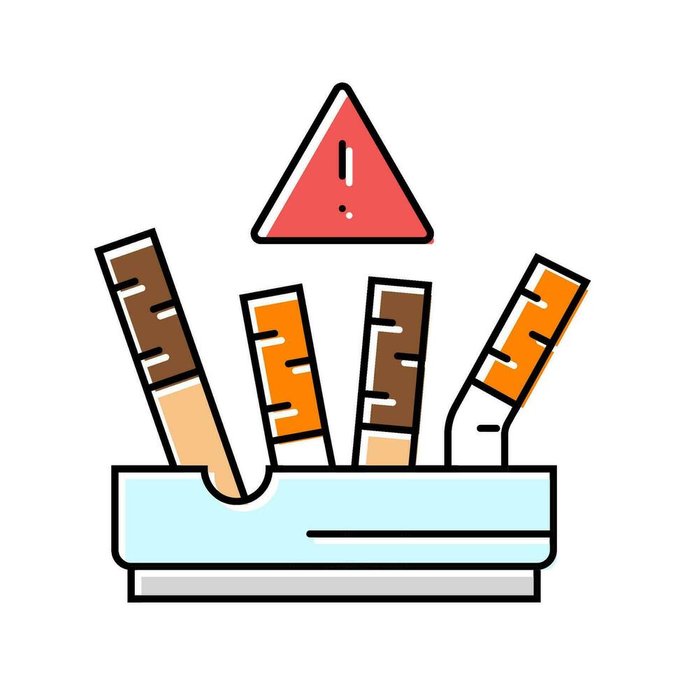 drug nicotine tabak kleur icoon vector illustratie