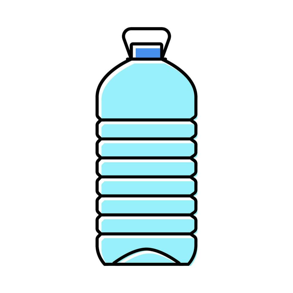 ecologie water plastic fles kleur icoon vector illustratie