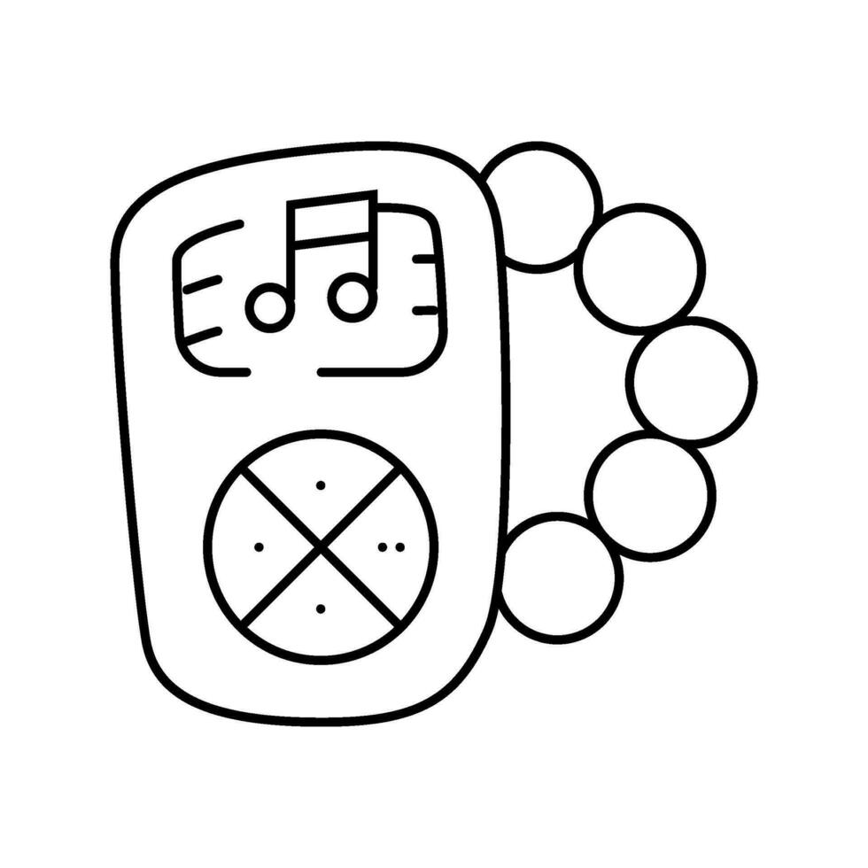 musical speelgoed- kind baby kind lijn icoon vector illustratie