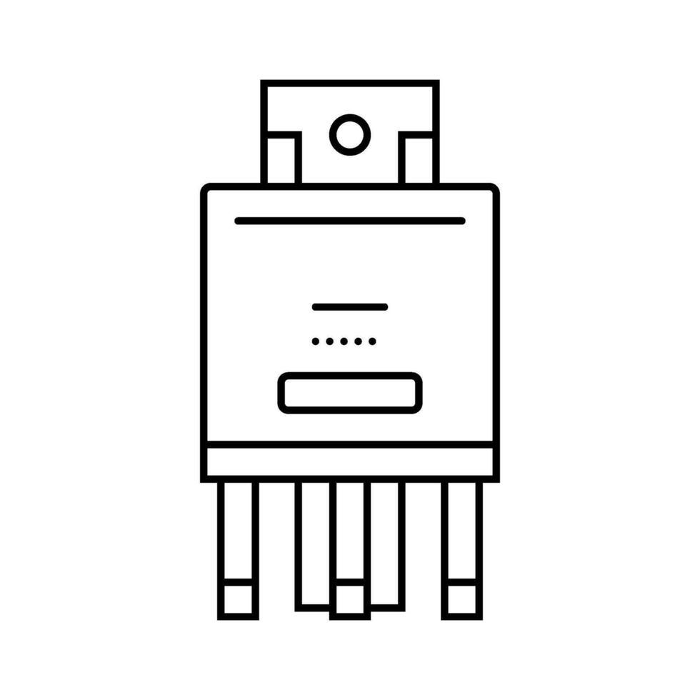 relais elektronisch bestanddeel lijn icoon vector illustratie