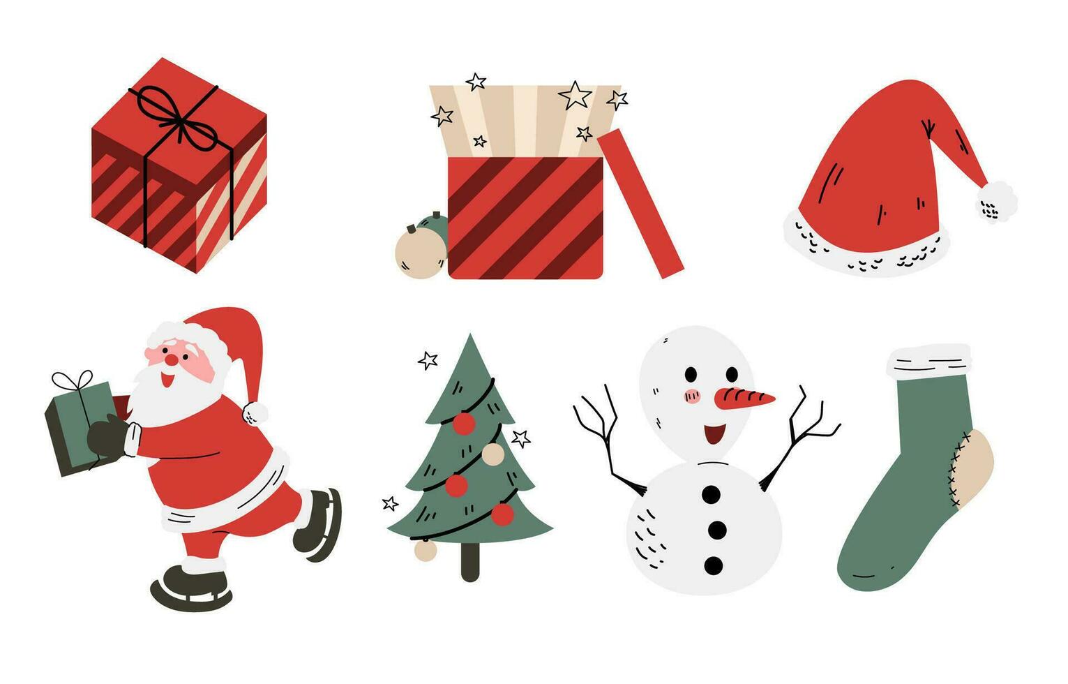 boksen dag element voor sticker Aan Kerstmis seizoensgebonden groet babbelen en sociaal media vector