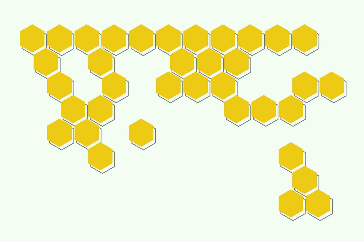zeshoek bij honingraat achtergrond vector
