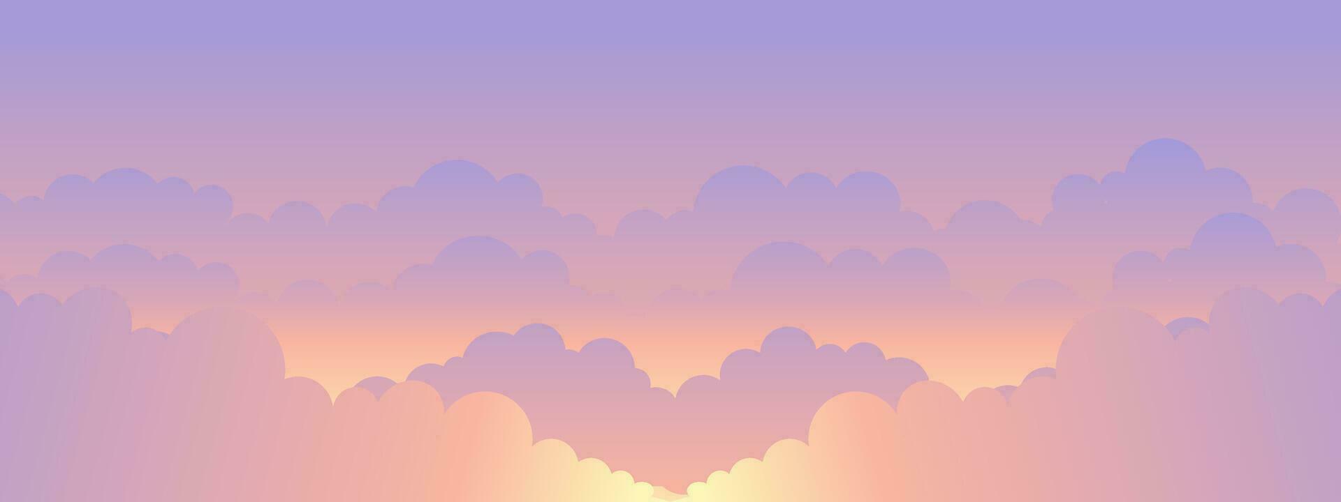 verzameling lucht en wolken, mooi lucht achtergrond, tekenfilm poster, flyers, ansichtkaarten, web spandoeken. vakantie stemming, luchtig atmosfeer. vector illustratie. artistiek illustratie