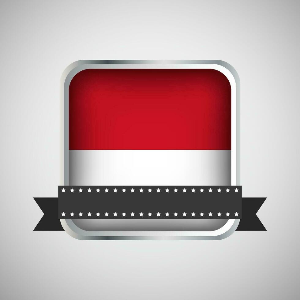 vector ronde banier met Indonesië vlag