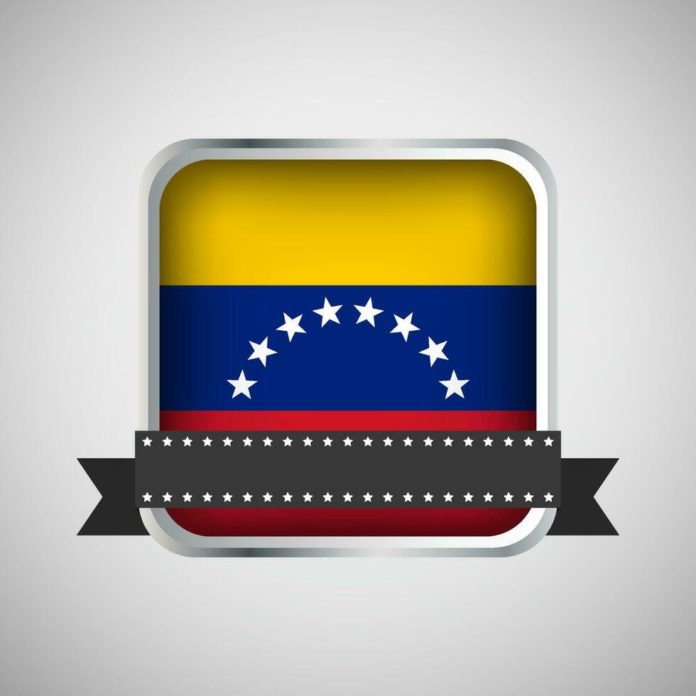 vector ronde banier met Venezuela vlag