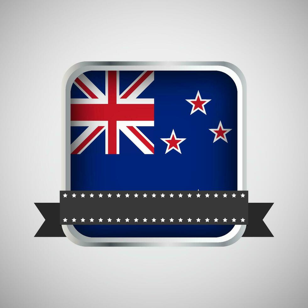 vector ronde banier met nieuw Zeeland vlag