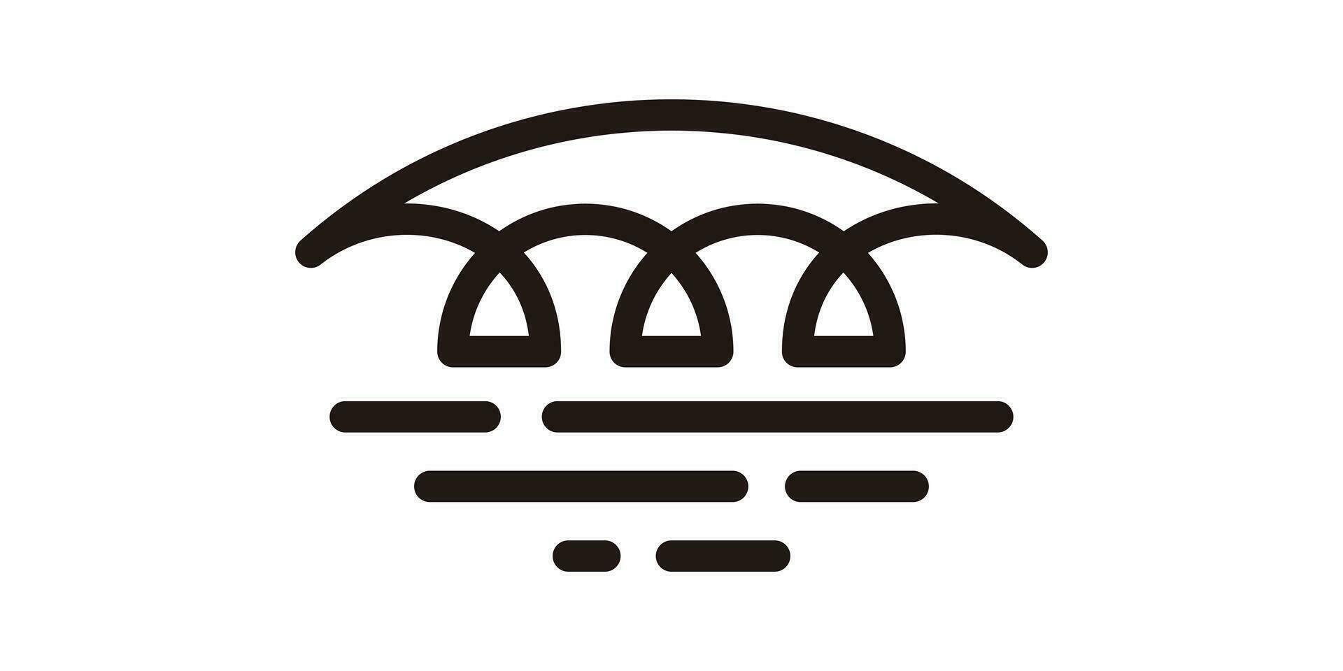 brug ontwerp logo gemaakt in lijn en minimalistische stijl vector