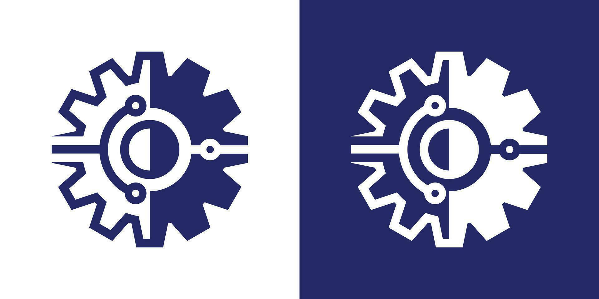 logo ontwerp uitrusting technologie icoon vector illustratie
