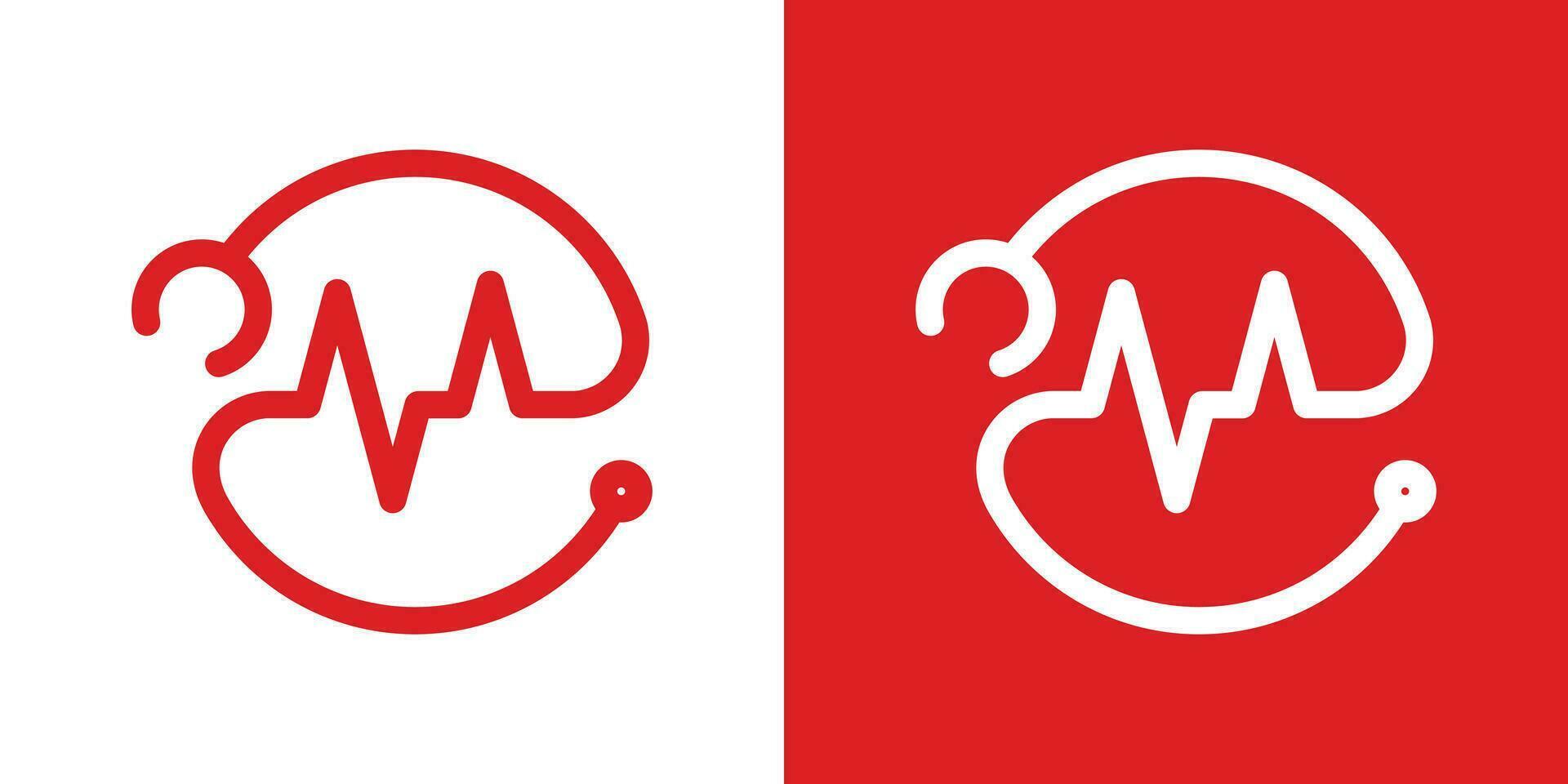 logo ontwerp hart Gezondheid icoon vector inspiratie