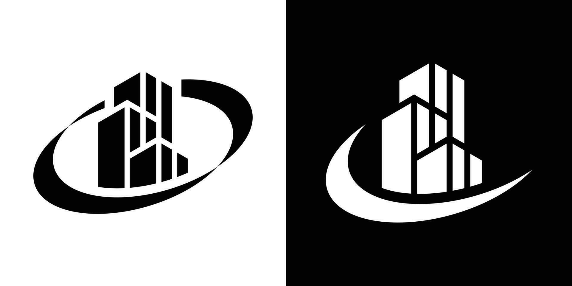 logo ontwerp gemakkelijk gebouw icoon vector illustratie