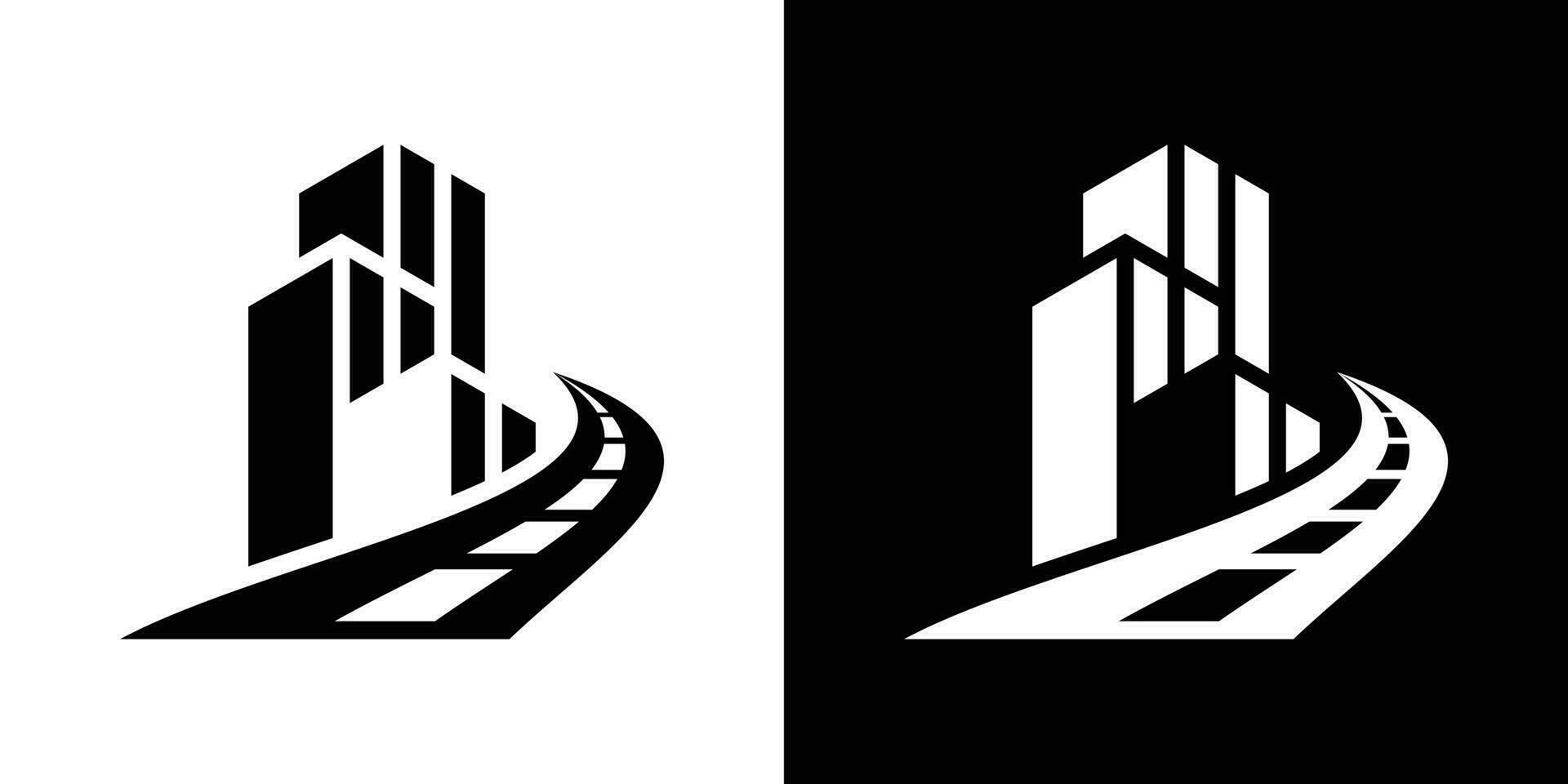 logo ontwerp gemakkelijk gebouw icoon vector illustratie