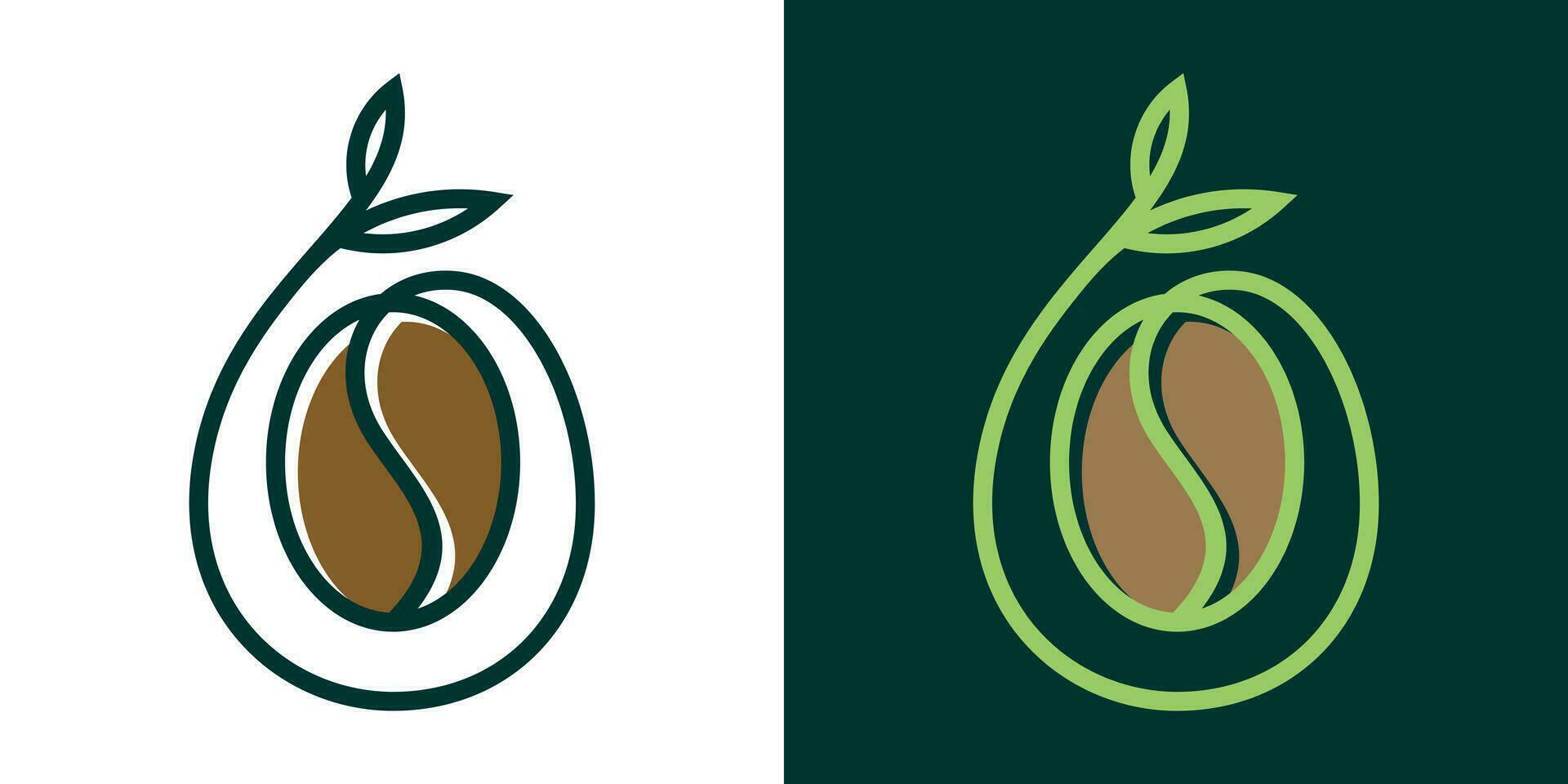 logo ontwerp natuur koffie icoon vector illustratie