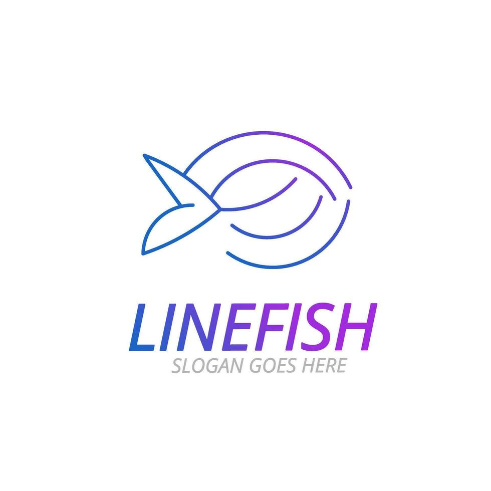 modern creatief lineair vis logo ontwerp vector