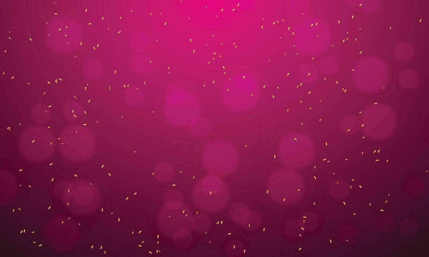 vector goud confetti en roze bokeh achtergrond