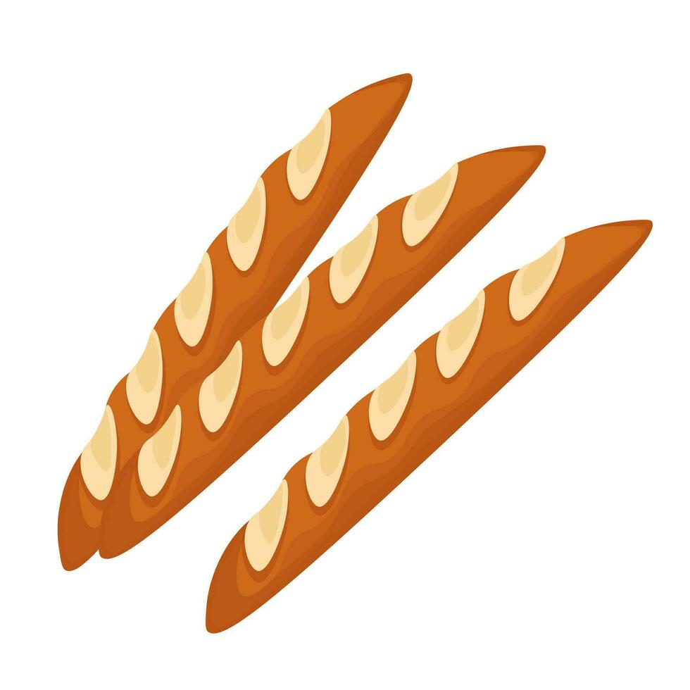 vers gebakken baguette brood vector illustratie logo