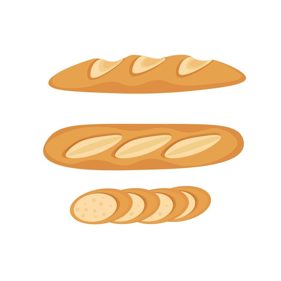 vector illustratie logo baguette brood