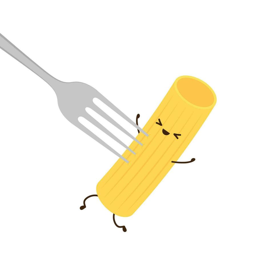 pasta noedels karakter ontwerp. pasta noedels Aan wit achtergrond. vector