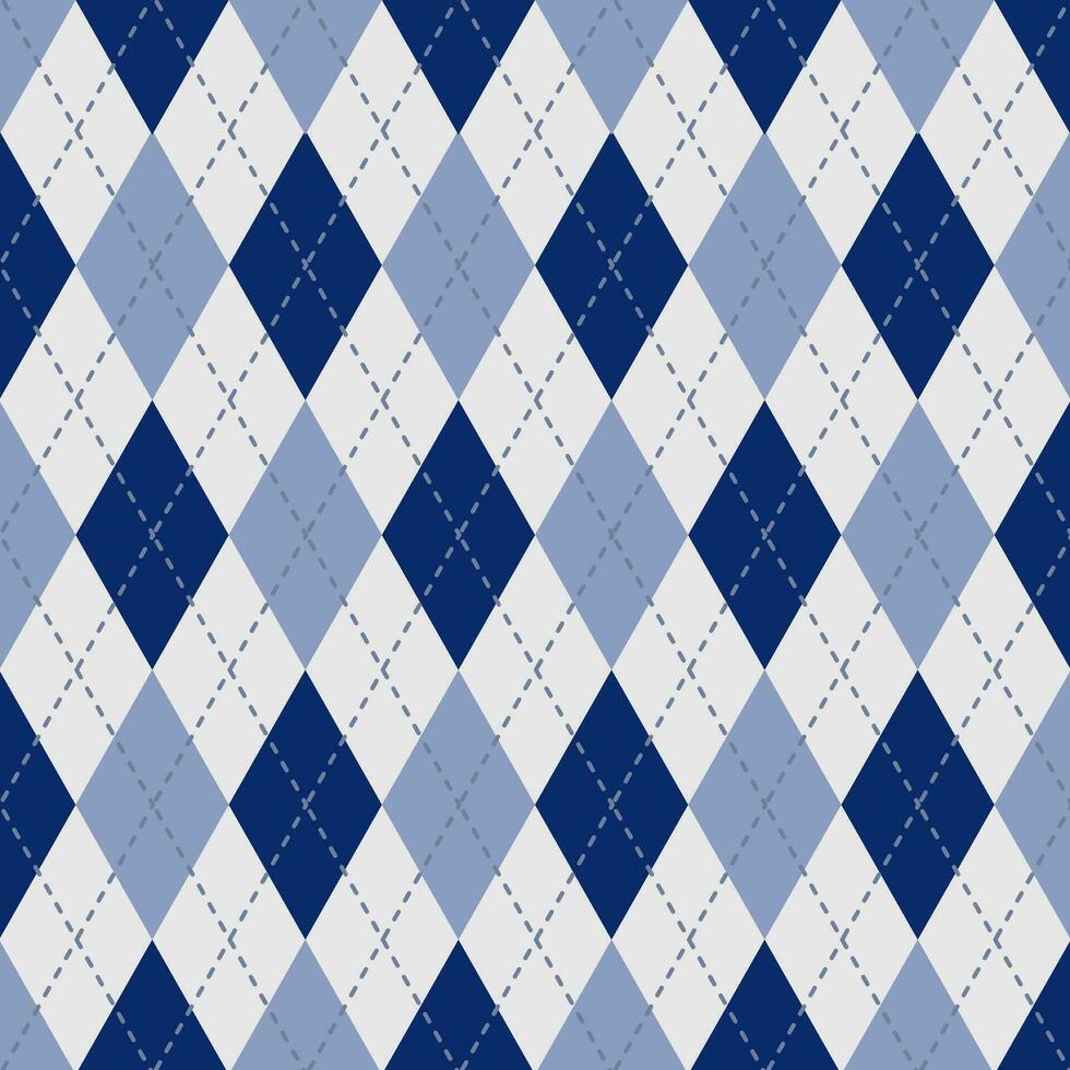 blauw argyle patroon achtergrond gebruik voor achtergrond ontwerp, afdrukken, sociaal netwerken, verpakking, textiel, web, omslag, banier en enz. vector