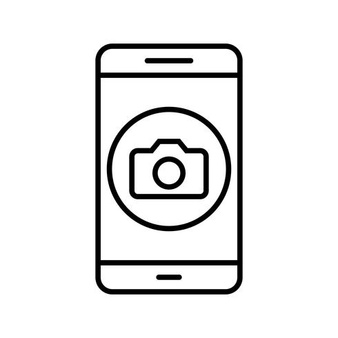 Camera mobiele applicatie Vector Icon