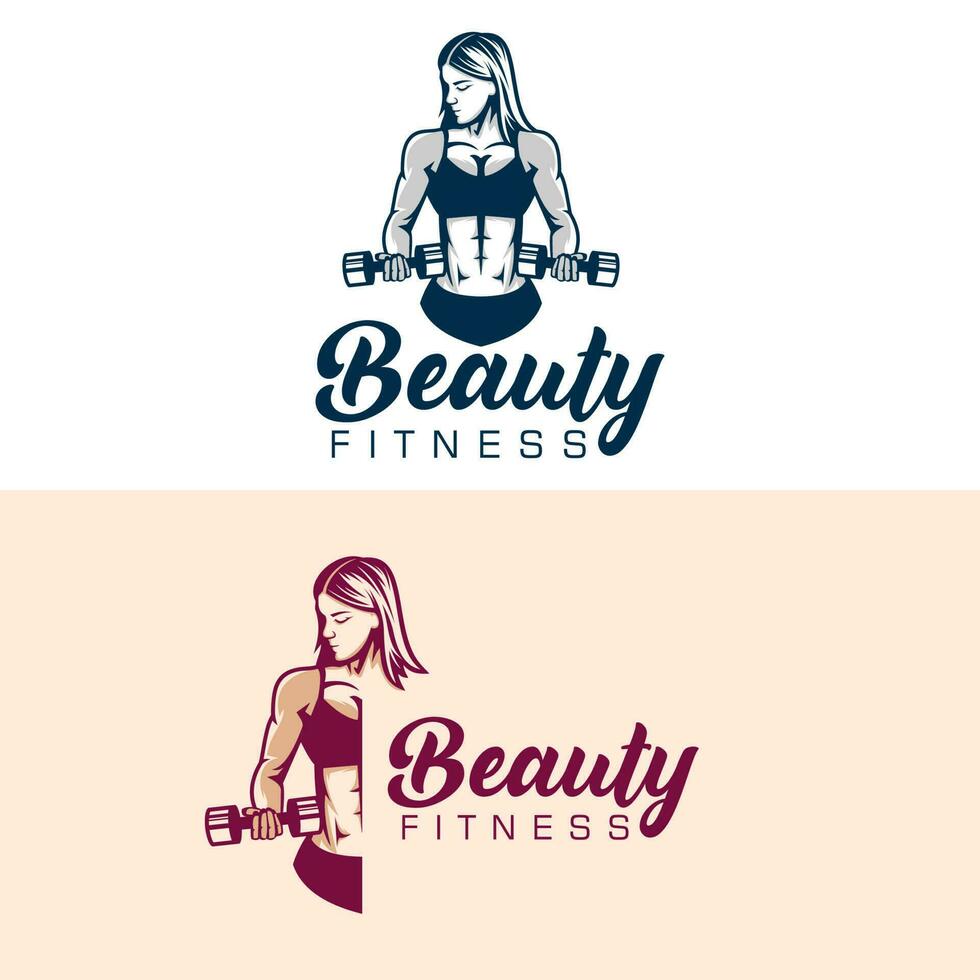 fitness vrouwen logo vector