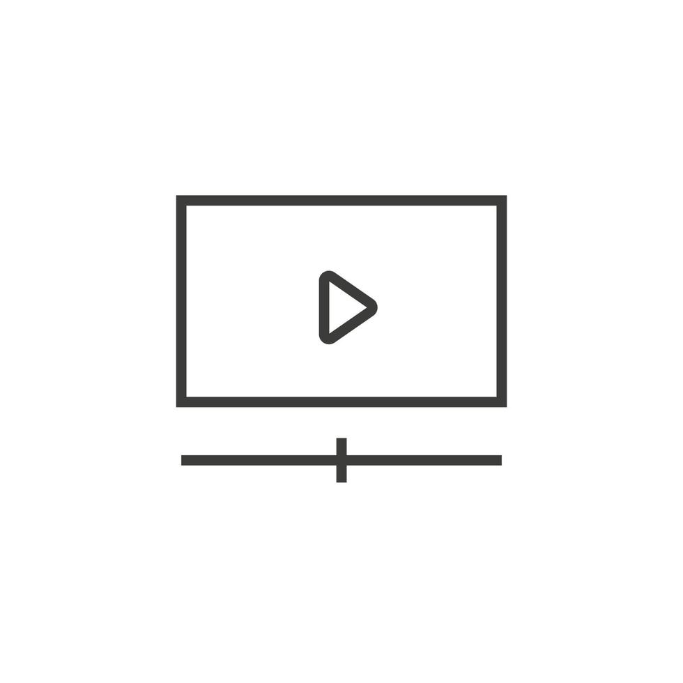 videopictogram logo. vector illustratie plat ontwerp
