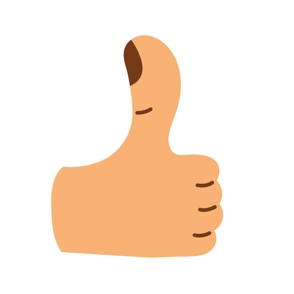 menselijk hand- gebaar symbool. grafisch van vingers tonen emoties. vinger gebaar in vlak ontwerp. communicatie uitdrukkingen gebruik makend van hand- teken in modieus stijl. vector icoon