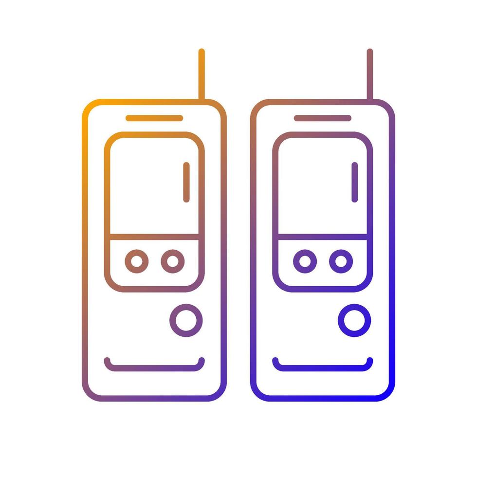 walkie-talkie verloop lineaire vector icon