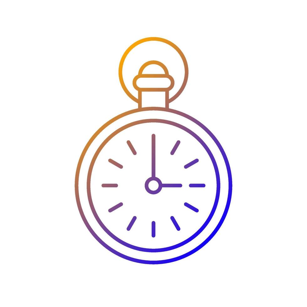 antiek zakhorloge verloop lineaire vector icon