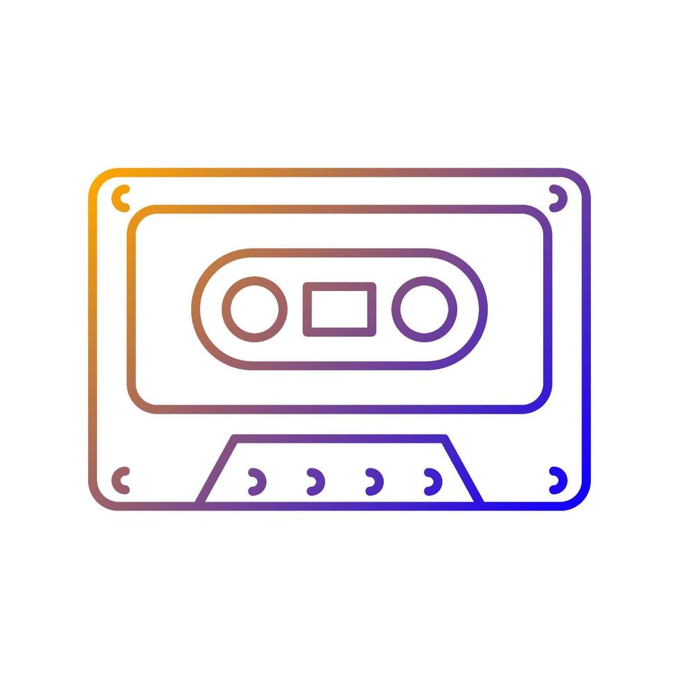 tape cassette gradiënt lineaire vector icon