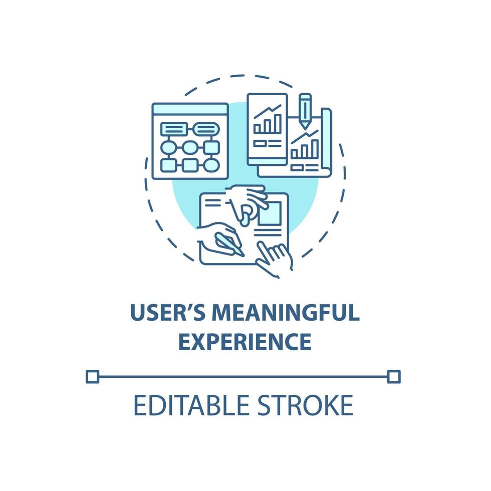 gebruiker betekenisvolle ervaring concept icoon vector