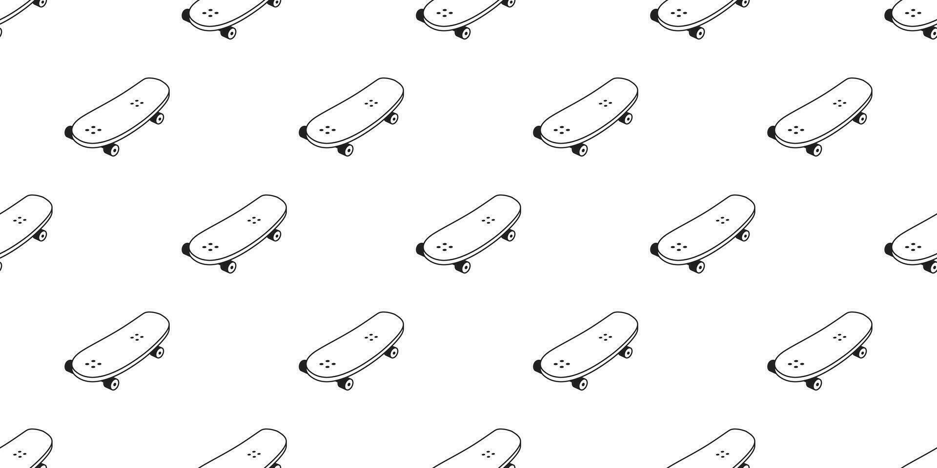 skateboard naadloos patroon het schaatsen vector extreem sport tekenfilm sjaal geïsoleerd tegel achtergrond herhaling behang illustratie geschenk inpakken papier ontwerp