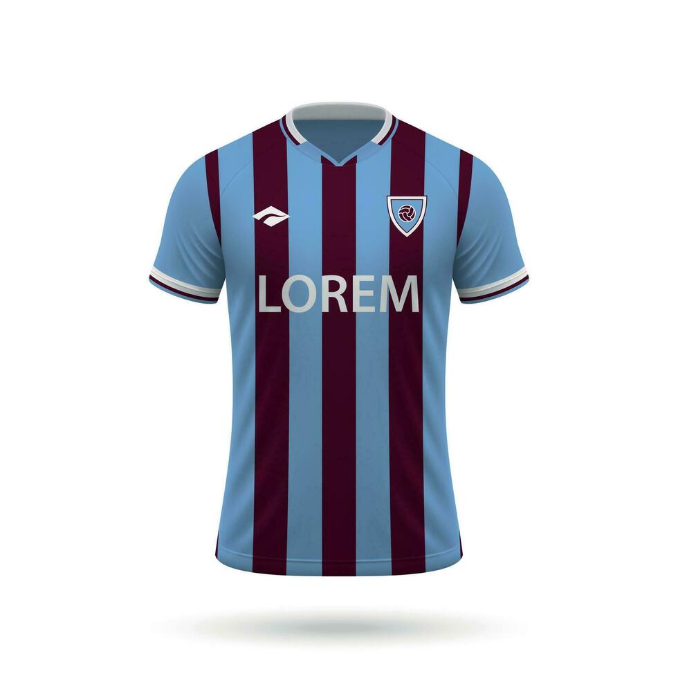 3d realistisch voetbal Jersey vector