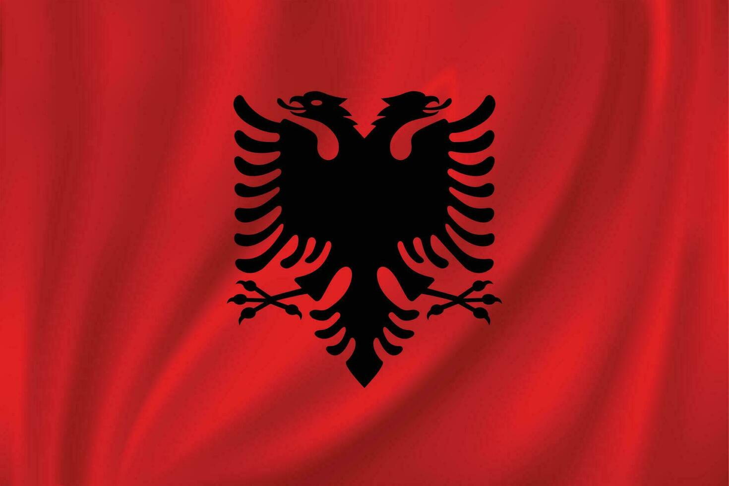 Albanië vlag golvend in de wind vector