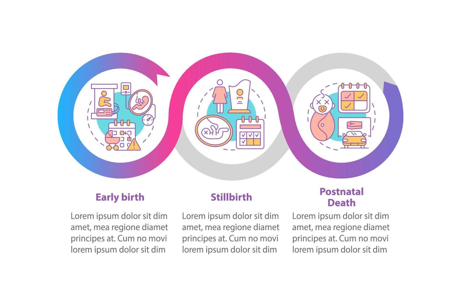 recht op zwangerschapsverlof gevallen vector infographic sjabloon