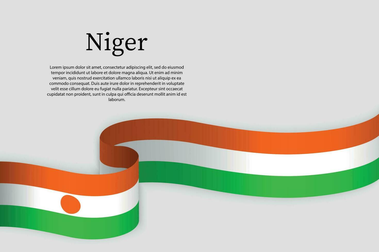 lint vlag van Niger. viering achtergrond vector