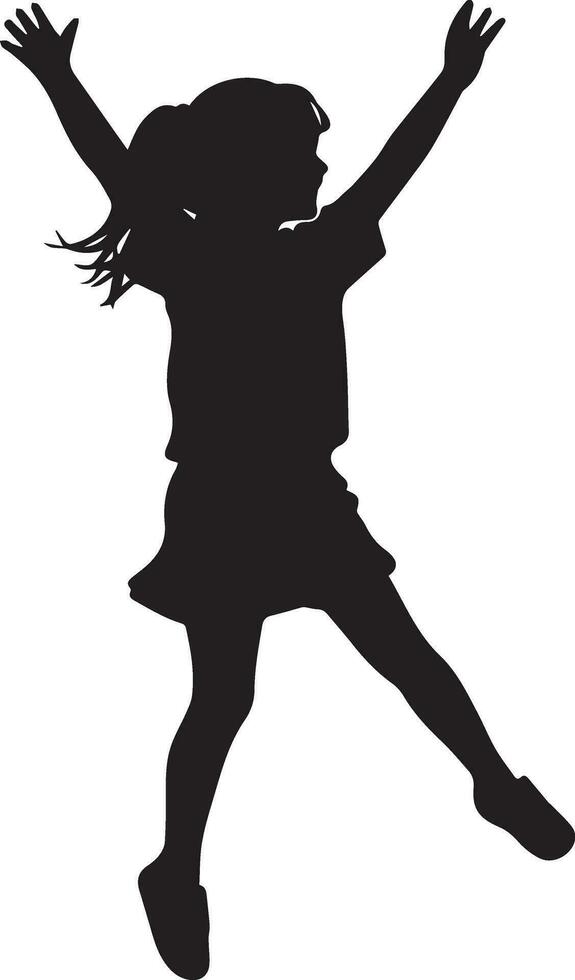 kind jumping vector silhouet 7