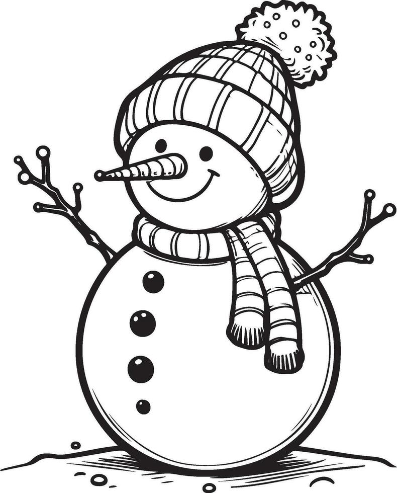 sneeuwman illustratie in vector sjabloon 2