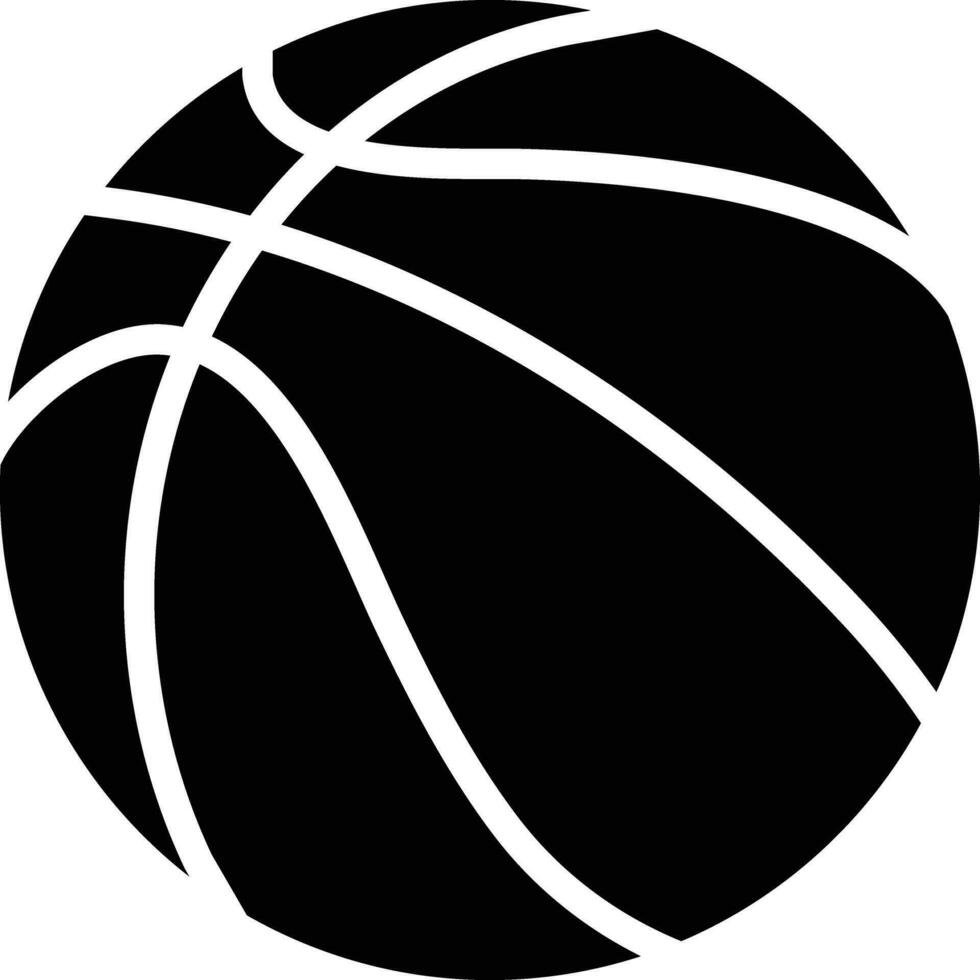 solide icoon voor basketbal vector