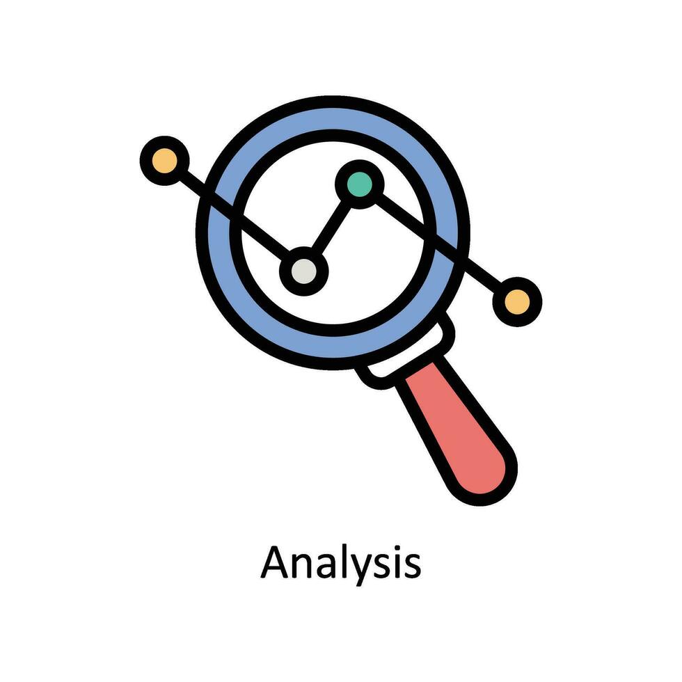 analyse vector gevulde schets icoon ontwerp illustratie. bedrijf en beheer symbool Aan wit achtergrond eps 10 het dossier