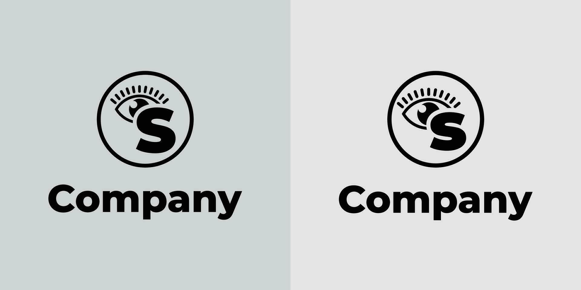 brief s visie logo, geschikt voor bedrijf verwant naar visie, spion, optisch, of oog met eerste s vector