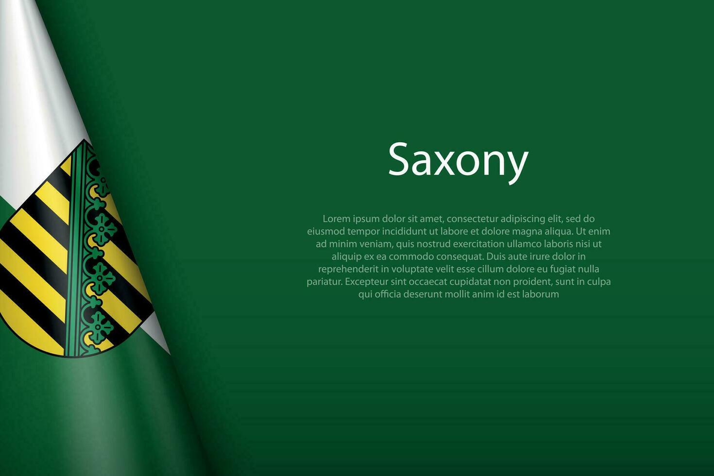 vlag Saksen, staat van duitsland, geïsoleerd Aan achtergrond met copyspace vector