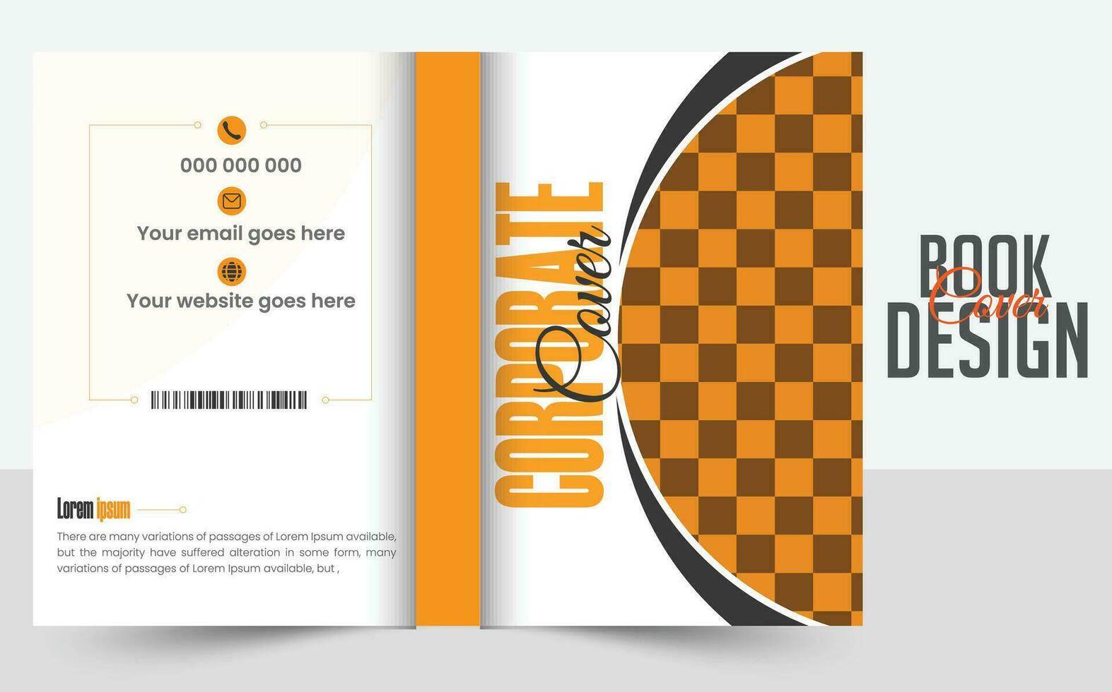 modern boek Hoes ontwerp met oranje kleur. pro vector. vector