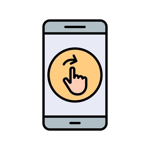 Swipe mobiele applicatie vector pictogram